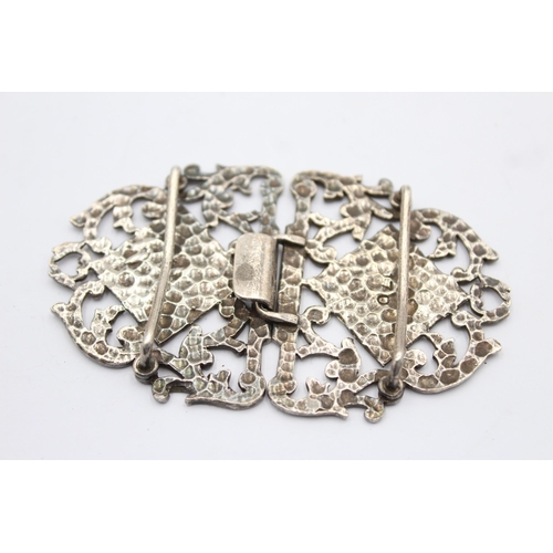 1287 - A hallmarked Sheffield silver lady's belt buckle, dated 1991 - approx. gross weight 40 grams and 9cm... 