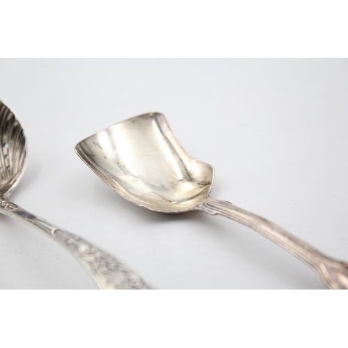 1292 - Three hallmarked sterling silver condiment spoons - approx. gross weight 84 grams