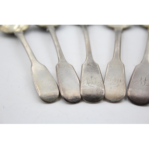 1293 - Six antique hallmarked sterling silver condiment spoons - approx. gross weight 76 grams