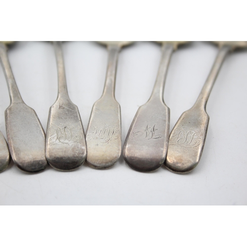 1293 - Six antique hallmarked sterling silver condiment spoons - approx. gross weight 76 grams