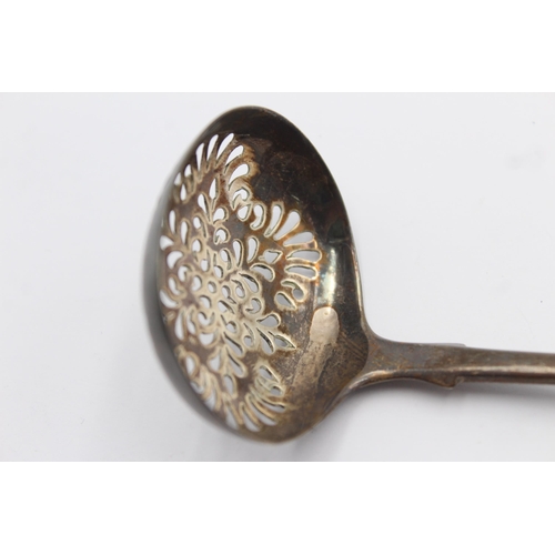 1313 - Two Victorian hallmarked sterling silver sugar sifter spoons - approx. gross weight 76 grams