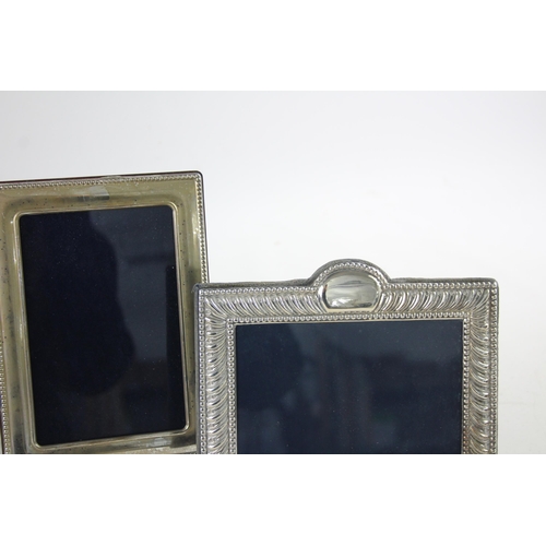 1325 - Three hallmarked sterling silver photo frames - approx. gross weight 930 grams