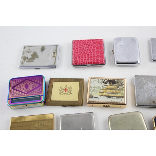 1370 - Twenty cigarette cases to include Stratton, silver plate etc.