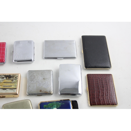 1370 - Twenty cigarette cases to include Stratton, silver plate etc.