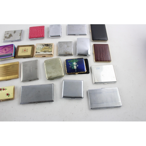 1370 - Twenty cigarette cases to include Stratton, silver plate etc.