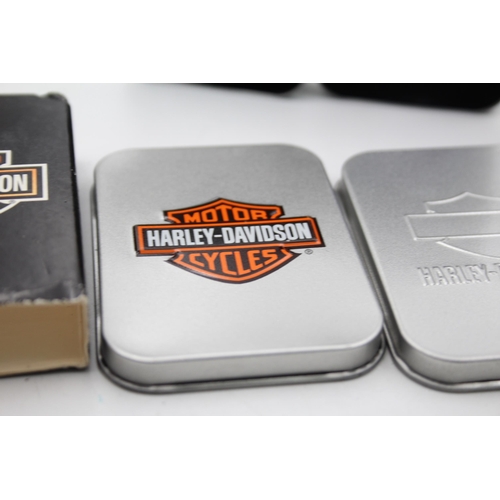 1374 - Two Zippo Harley Davidson advertising cigarette lighters