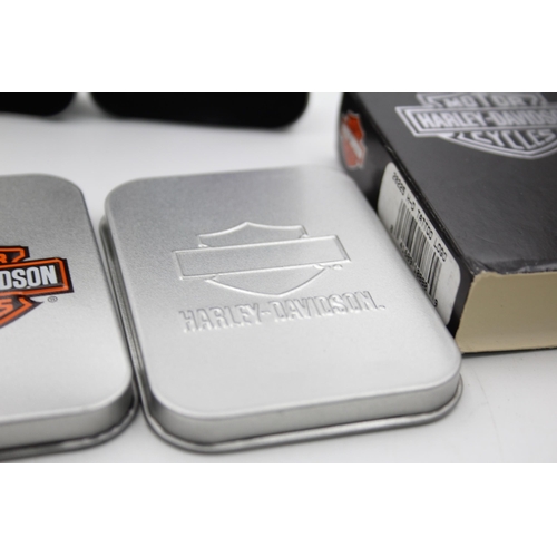 1374 - Two Zippo Harley Davidson advertising cigarette lighters