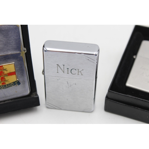 1375 - Three Zippo cigarette lighters