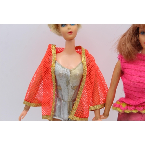 310 - Two Mattel Barbie Live Action fashion dolls with stand and clothing