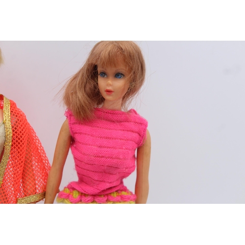 310 - Two Mattel Barbie Live Action fashion dolls with stand and clothing