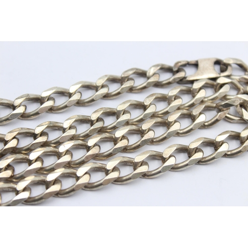 1151 - A .925 silver chunky curb link necklace - approx. gross weight 97 grams