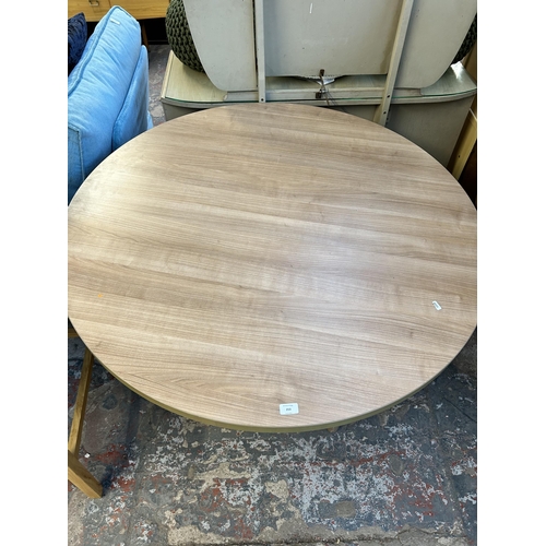 157 - A modern oak effect office table