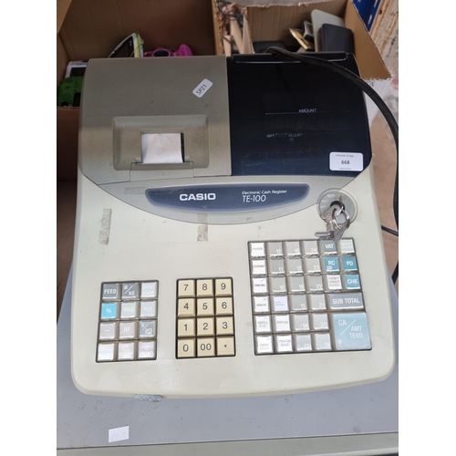 617 - A Casio TE-100 electronic cash register