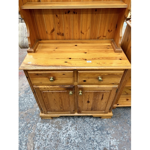 100 - A modern pine dresser - approx. 190cm high x 91cm wide x 45cm deep