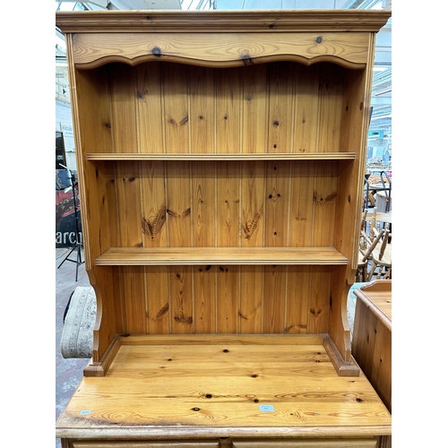 100 - A modern pine dresser - approx. 190cm high x 91cm wide x 45cm deep