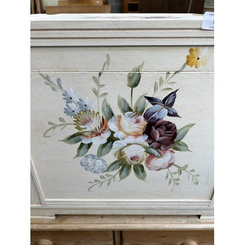 58 - A Dunelm hand painted storage chest