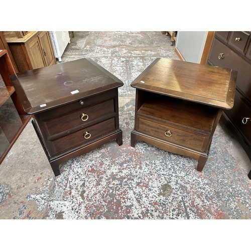 75 - Two Stag Minstrel mahogany bedside cabinets