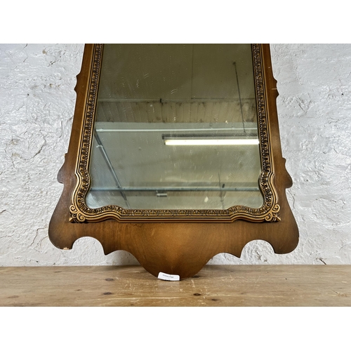 179 - A George II style walnut and gilt framed wall mirror - approx. 90cm high x 47cm wide