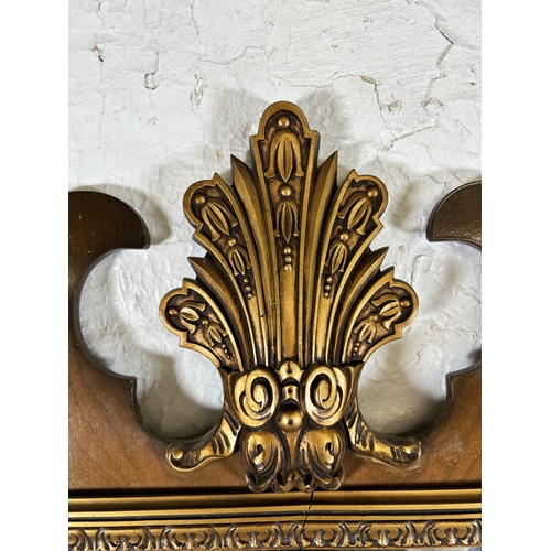 179 - A George II style walnut and gilt framed wall mirror - approx. 90cm high x 47cm wide