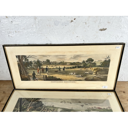 191 - Two early 19th century framed aquatints engraved by T. Sutherland after Henry Alken - both approx. 3... 