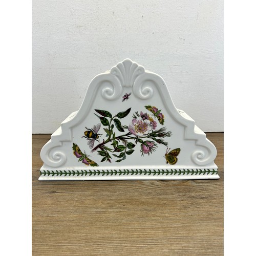 224 - A Portmeirion Botanic Garden quartz mantel clock - approx. 21cm high x 32cm wide