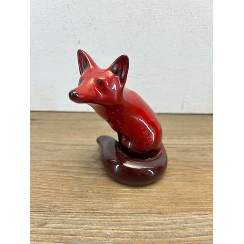 229 - A Royal Doulton Flambé fox figurine - approx. 11.5cm high