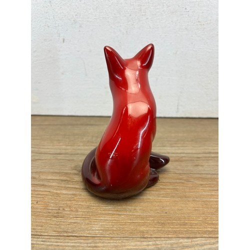 229 - A Royal Doulton Flambé fox figurine - approx. 11.5cm high