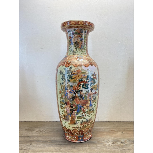 238 - Five Oriental ceramic vases to include 60cm Japanese Satsuma etc.