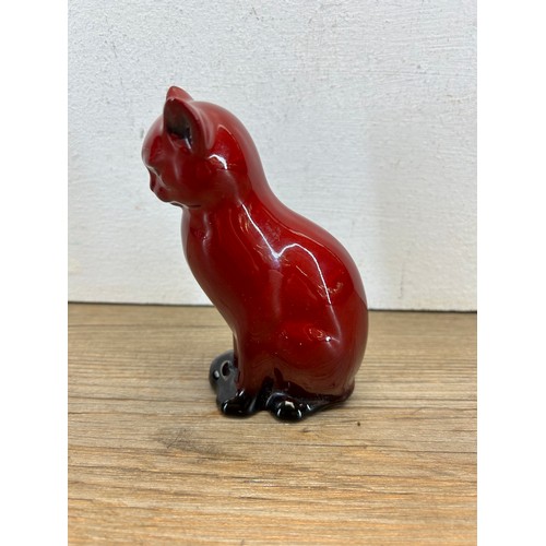 230 - A Royal Doulton Flambé cat figurine - approx. 13cm high