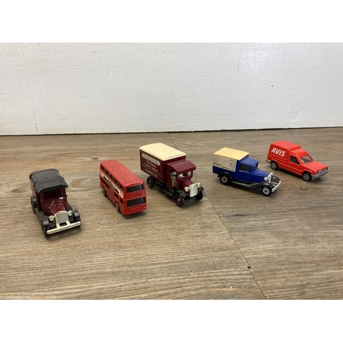 312 - A collection of diecast model vehicles Corgi Morris truck, Matchbox Learjet, Corgi Jaguar XJ-S etc. ... 