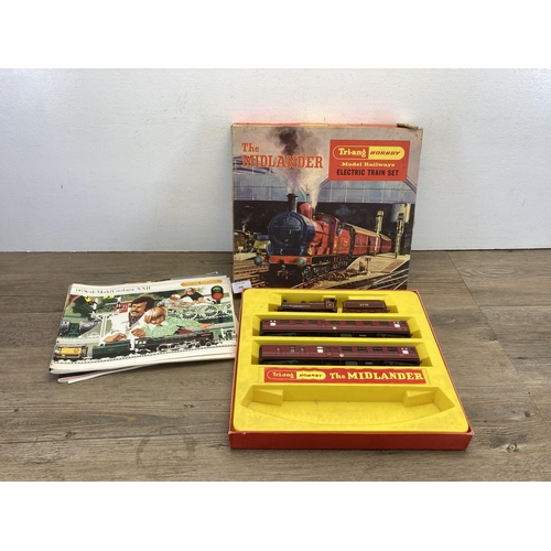 346 - A collection of model railway catalogues and booklets together with a boxed Hornby 'The Midlander' e... 