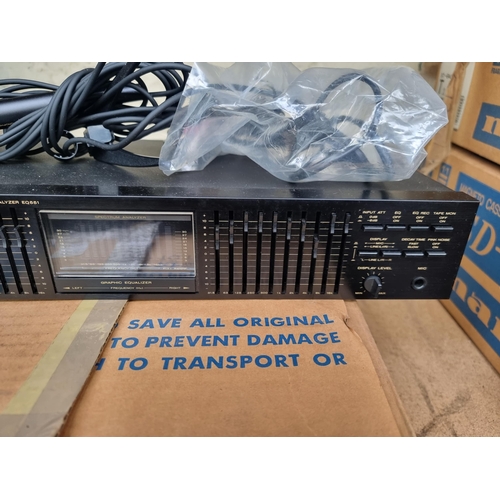 652 - A boxed Marantz EQ551 graphic equalizer spectrum analyzer with EM551 microphone and instruction manu... 