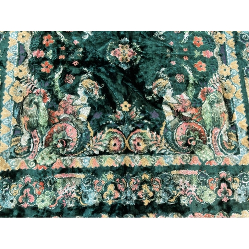 509 - A mid 20th century floral patterned throw - approx. 140cm square