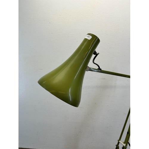 497 - A Herbert Terry & Sons Ltd Anglepoise model 90 green metal desk lamp