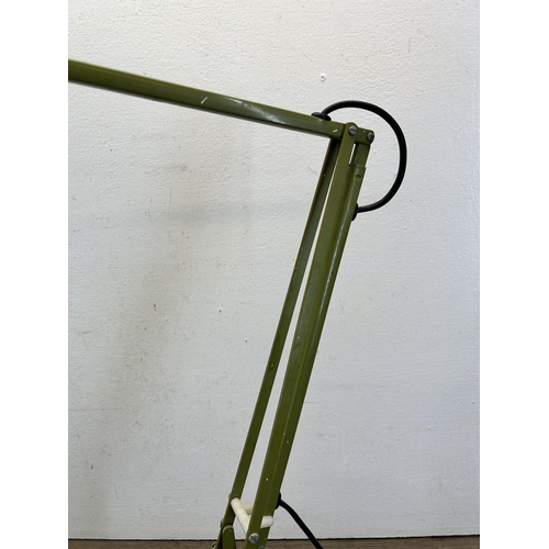 497 - A Herbert Terry & Sons Ltd Anglepoise model 90 green metal desk lamp