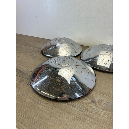 551 - Three Volkswagen hubcaps - approx. 27cm diameter