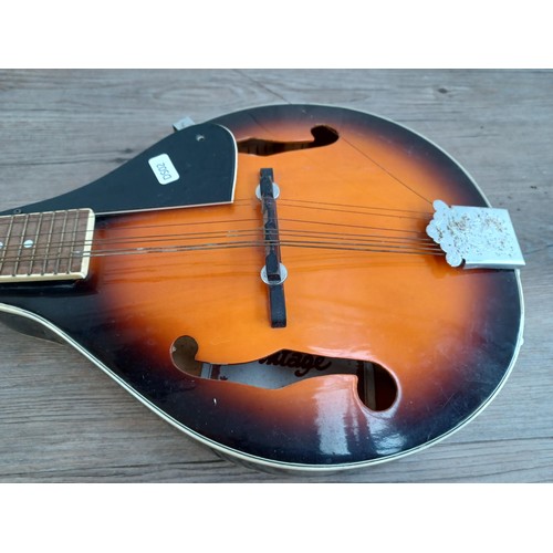 732 - A Vintage VFM200 flatback mandolin