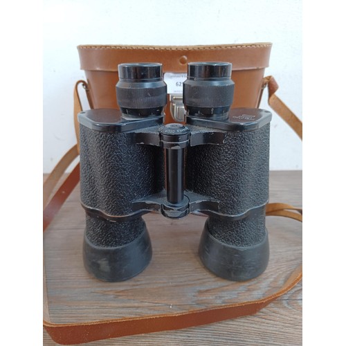 625 - A cased pair of Russian БЛВ 7 x 50 binoculars marked CДEЛAHO B CCCP