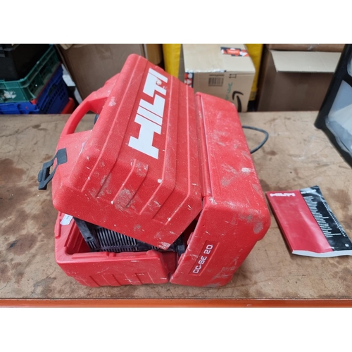 830 - A cased Hilti DC-SE20 110v wall chaser with instruction manual