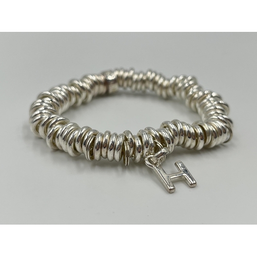 1177 - A white metal fashion bracelet - approx. gross weight 68 grams