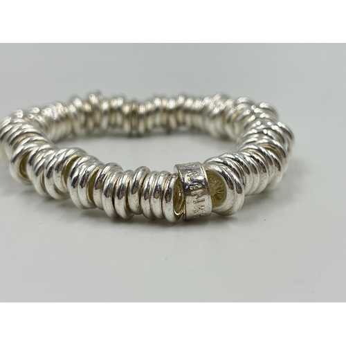 1177 - A white metal fashion bracelet - approx. gross weight 68 grams