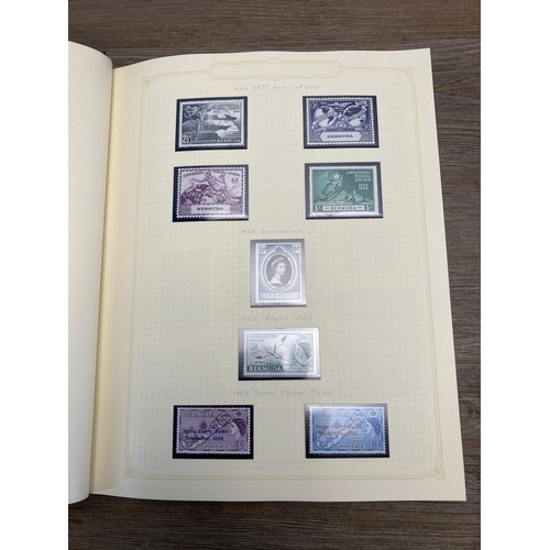 450 - A Stanley Gibbons stamp album containing Bermuda stamps