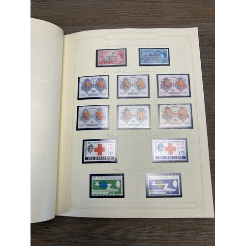 450 - A Stanley Gibbons stamp album containing Bermuda stamps