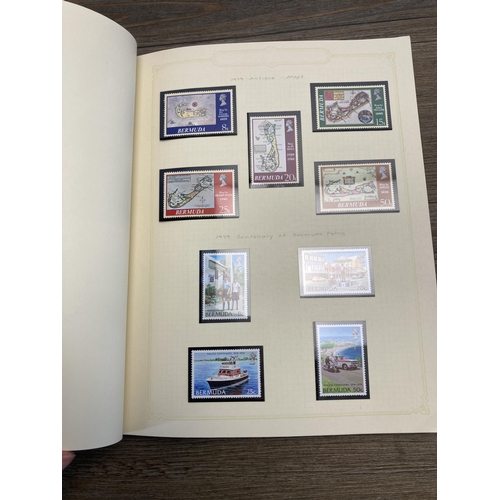 450 - A Stanley Gibbons stamp album containing Bermuda stamps