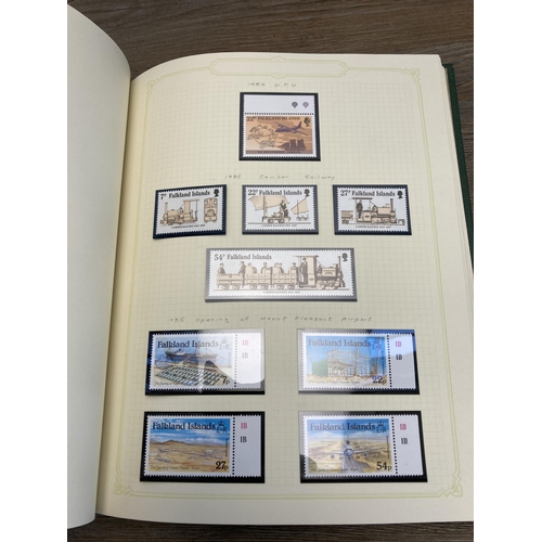 452 - A Stanley Gibbons stamp album containing Falkland Islands stamps