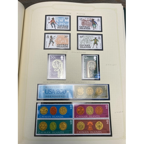 459 - A Stanley Gibbons stamp album containing Cayman Islands stamps