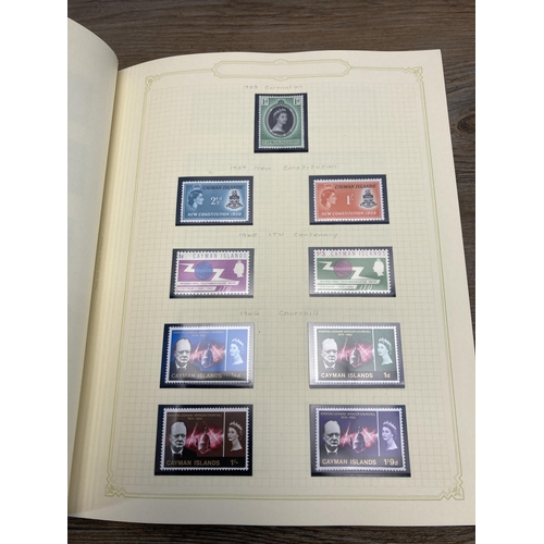 459 - A Stanley Gibbons stamp album containing Cayman Islands stamps