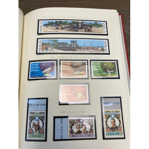 470 - A Stanley Gibbons stamp album containing Nauru stamps