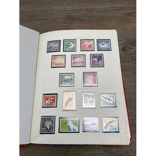 470 - A Stanley Gibbons stamp album containing Nauru stamps