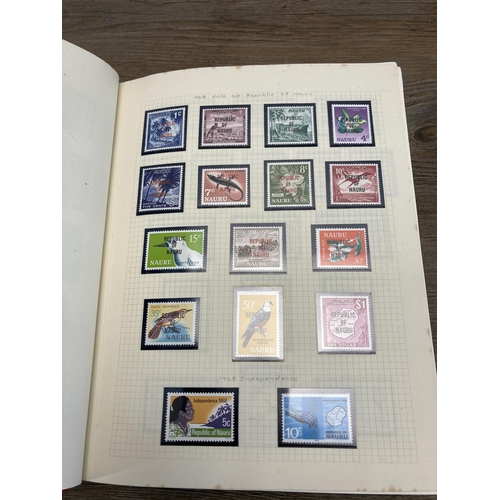 470 - A Stanley Gibbons stamp album containing Nauru stamps